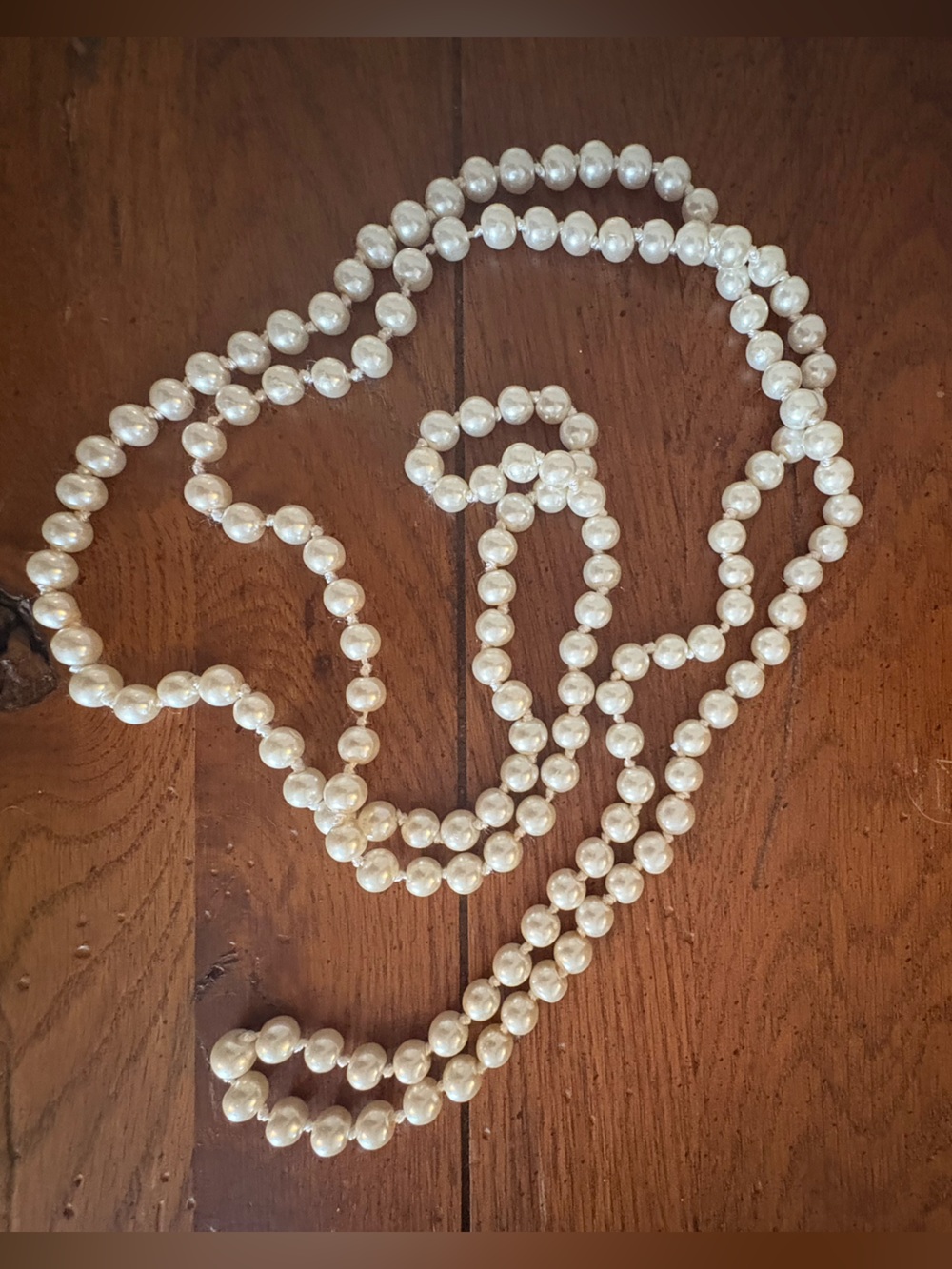 Classic White Pearl Strand Necklace - 28 Inches